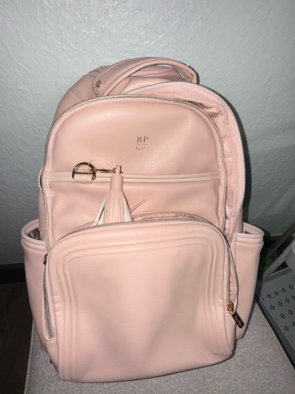 Itzy Ritzy Blush Pink Rachel Parcell Boss Plush Diaper Bag